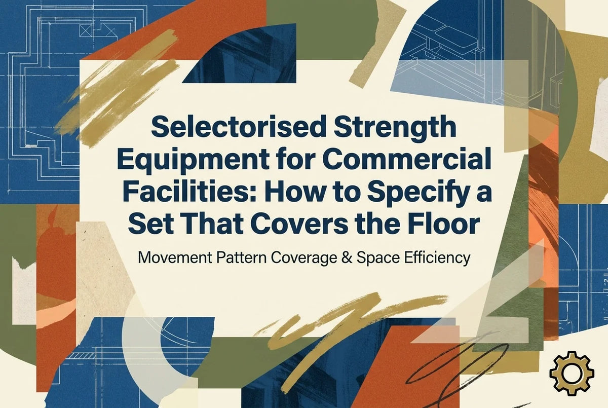 Professional header image for educational tutorial: Selectorised Strength Equipment for Commercial Facilities...