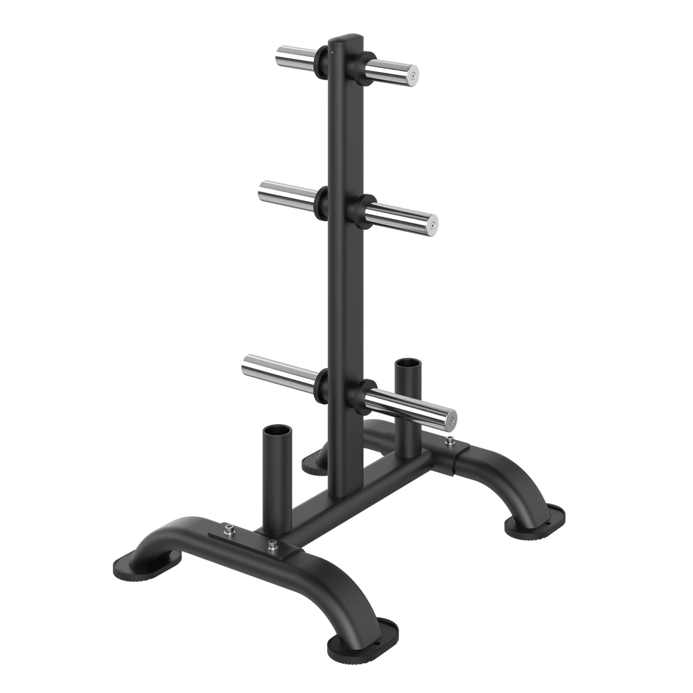 Vertical Olympic Plate Tree with Barbell Storage