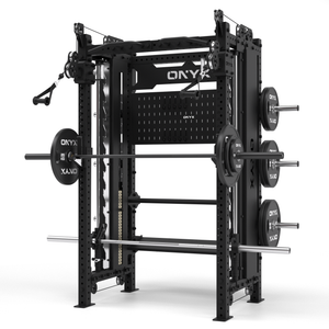 Power Rack + Smith + Cable + Barbell + 100kg Weight Plates