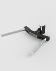 ONYX adjustable dip bar attachment with removable knurled steel handles and adjustable grip width for compatible gym racks.